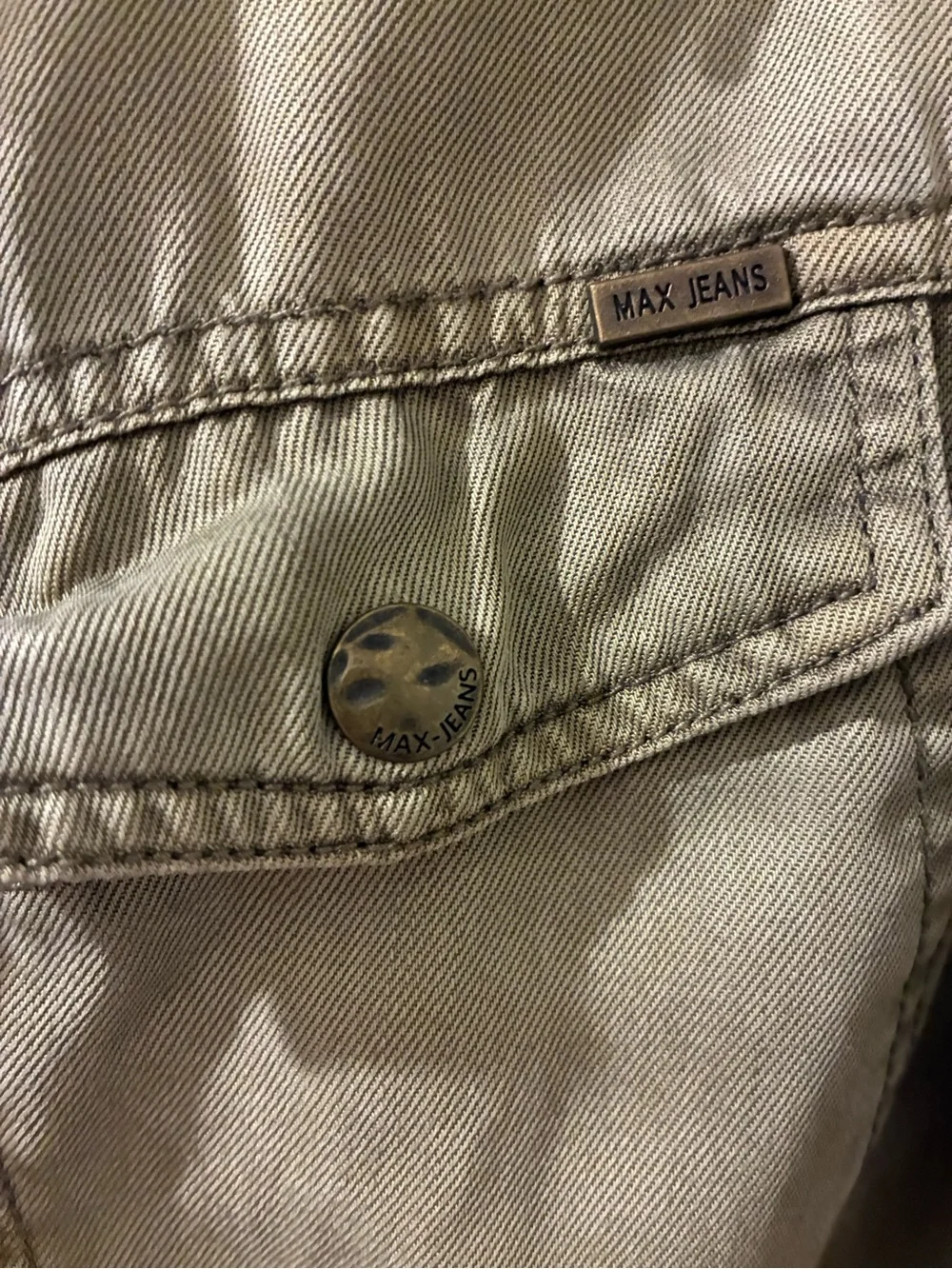 Max Jeans Olive Utility Hooded Jacket